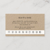 Carte de visite Loyalty 10 Nails Lashes (Dos)