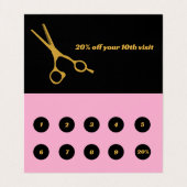 Carte De Visite Loyalty Card for Beauty Salon (Intérieur déplié)