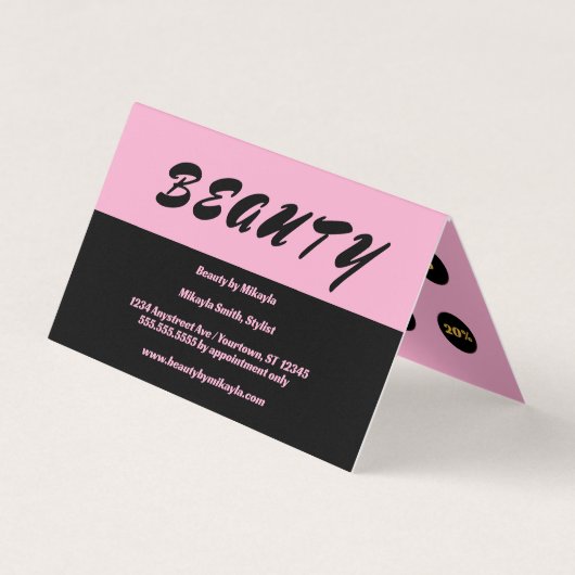 Carte De Visite Loyalty Card for Beauty Salon (Devant)