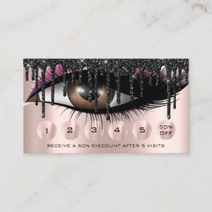 Carte De Visite Loyauté 6 Maquillage Maquillage Eyelash Extension