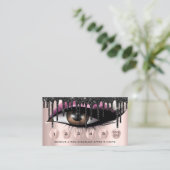 Carte De Visite Loyauté 6 Maquillage rose Eyelash Extension (Debout devant)