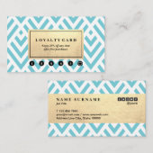 Carte De Visite Loyauté bleue Accent d'or classique Motif moderne (Devant / Derrière)