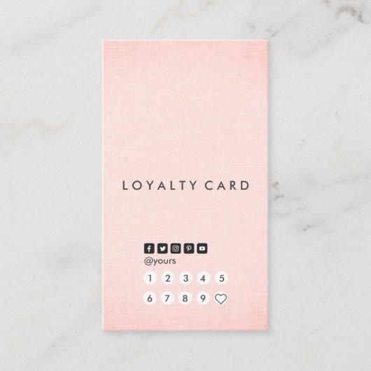 Carte De Visite Loyauté de linge nettoyé pour nettoyage profession (Devant)