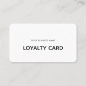 Carte De Visite Loyauté minimale simple et élégante pour le client (Devant)