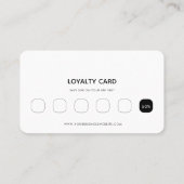 Carte De Visite Loyauté minimale simple et élégante pour le client (Dos)