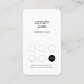 Carte De Visite Loyauté minimaliste moderne (Dos)