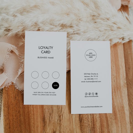 Carte De Visite Loyauté minimaliste moderne