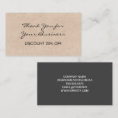 Carte De Visite Loyauté remise (Devant / Derrière)