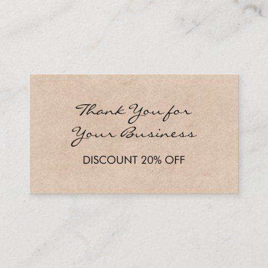 Carte De Visite Loyauté remise (Devant)