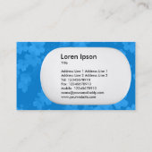 Carte De Visite Lozenge 3d - Fleurs - Bleu (Dos)
