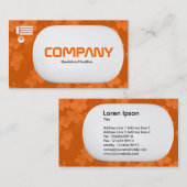 Carte De Visite Lozenge 3d - Fleurs - Orange (Devant / Derrière)