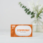 Carte De Visite Lozenge 3d - Fleurs - Orange (Debout devant)