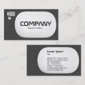 Carte De Visite Lozenge 3d - Gris foncé texturé (Devant / Derrière)