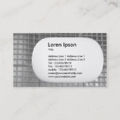 Carte De Visite Lozenge 3d - Mur de verre noir et blanc (Dos)