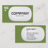 Carte De Visite Lozenge 3d - Texture verte incorporée (Devant / Derrière)