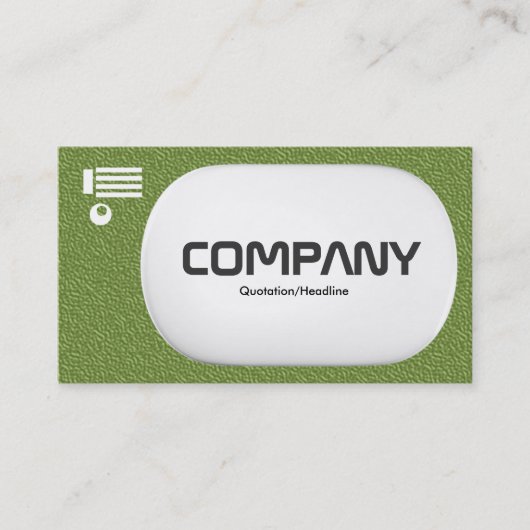 Carte De Visite Lozenge 3d - Texture verte incorporée (Devant)