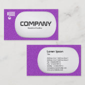 Carte De Visite Lozenge 3d - Texture violette incorporée (Devant / Derrière)