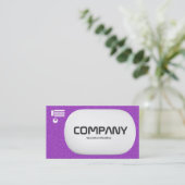 Carte De Visite Lozenge 3d - Texture violette incorporée (Debout devant)