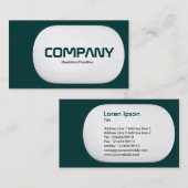 Carte De Visite Lozenge 3d - Vert foncé (Devant / Derrière)