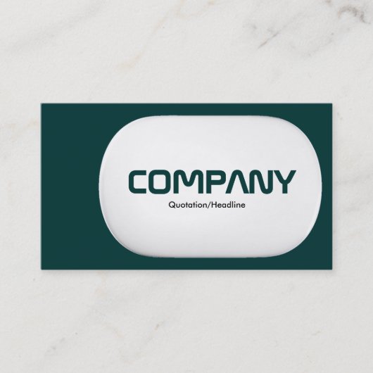 Carte De Visite Lozenge 3d - Vert foncé (Devant)