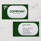 Carte De Visite Lozenge 3d - Vert foncé (003300) (Devant / Derrière)