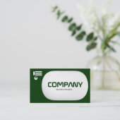 Carte De Visite Lozenge 3d - Vert foncé (003300) (Debout devant)