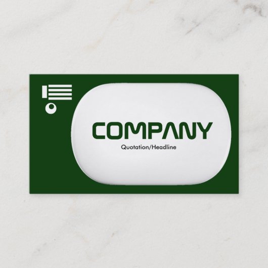 Carte De Visite Lozenge 3d - Vert foncé (003300) (Devant)