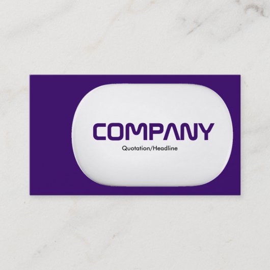 Carte De Visite Lozenge 3d - Violet foncé (Devant)