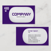 Carte De Visite Lozenge 3d - Violet foncé (330066) (Devant / Derrière)