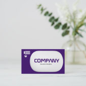 Carte De Visite Lozenge 3d - Violet foncé (330066) (Debout devant)