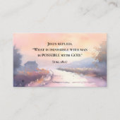 Carte De Visite Luc 18:27 Possible avec Dieu, Jésus Bible Verse (Devant)