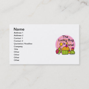 Carte De Visite Lucky Bug Cupcake 1er Anniversaire Tshirts et cade