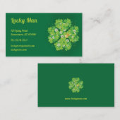 Carte De Visite Lucky Man | Clover d'or (Devant / Derrière)
