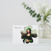 Carte De Visite Lucky Mona Lisa Shamrock de la Saint Patrick (Debout devant)