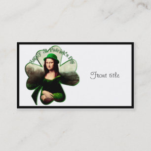 Carte De Visite Lucky Mona Lisa St. Patrick's Day