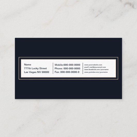 Carte De Visite Lucky Seven (Dos)