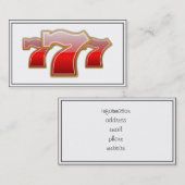 Carte De Visite Lucky Sevens - Slot Machine Jackpot (Devant / Derrière)