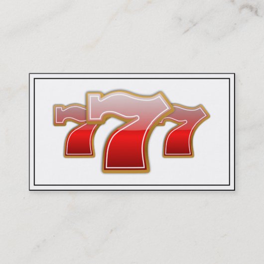 Carte De Visite Lucky Sevens - Slot Machine Jackpot (Devant)
