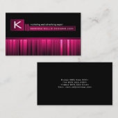 Carte de visite luisant de monogramme (Devant / Derrière)