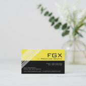 Carte de visite luisant et moderne de monogramme (Debout devant)