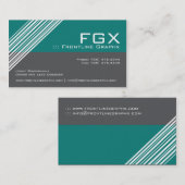 Carte de visite luisant et moderne de monogramme (Devant / Derrière)