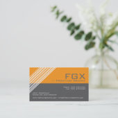 Carte de visite luisant et moderne de monogramme (Debout devant)