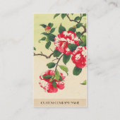 Carte De Visite L'ukiyo-e de Camelia Nishimura Hodo fleurit l'art (Dos)
