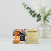 Carte De Visite Lumber Saw | Builder Logo (Debout devant)