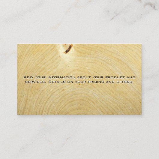 Carte De Visite Lumber Saw | Builder Logo (Dos)