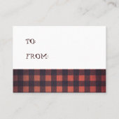 Carte De Visite Lumberjack Baby shower Petit Ours Affichage Douche (Dos)