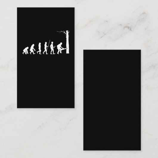 Carte De Visite Lumberjack Evolution Chainsaw Logger Woodworker (Devant / Derrière)