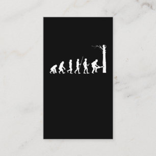 Carte De Visite Lumberjack Evolution Chainsaw Logger Woodworker