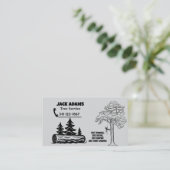 Carte De Visite Lumberjack Tree Service Business Card (Debout devant)