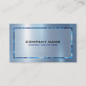 Carte De Visite Lumière Bleu métallique Texture Acier Inoxydable L (Devant)